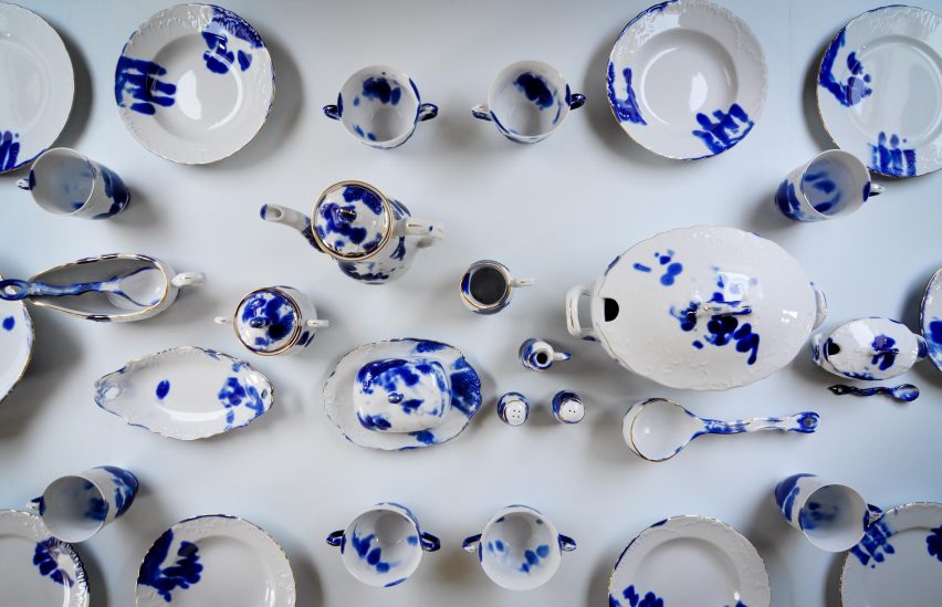 The Human Trace is traditional tableware marked with the fingerprints of its makers