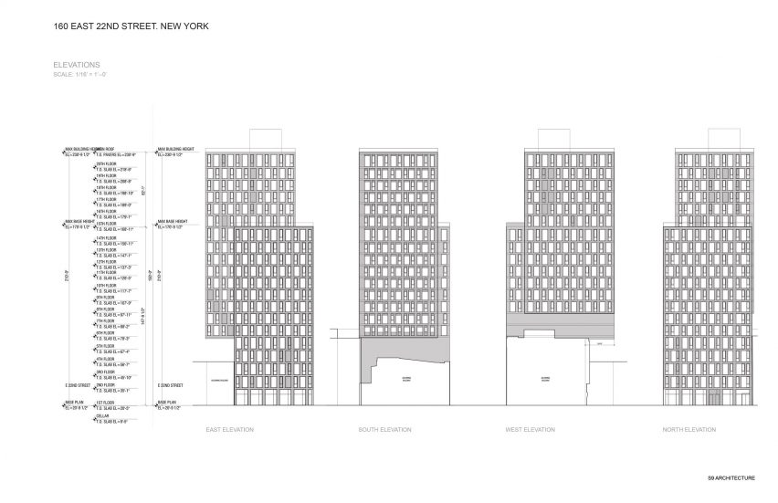 Plan of 160 East 22nd Street by S9 Architecture