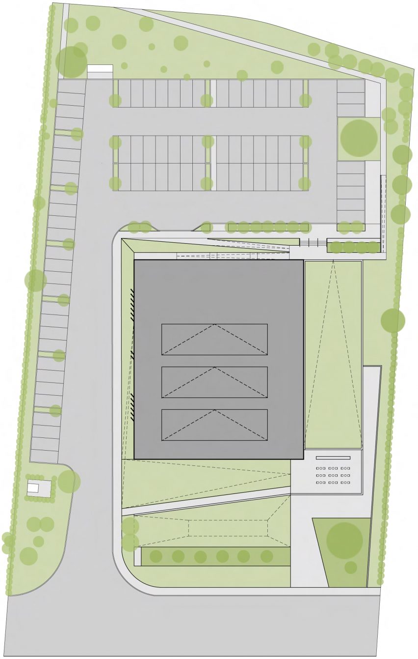 Site plan of Waterdown Library and Civic Centre by RDHA