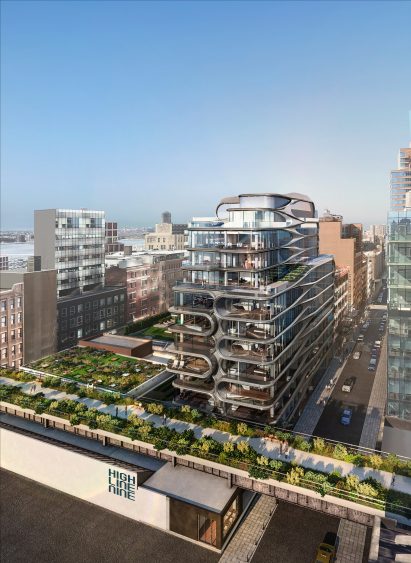 Galleries beneath Zaha Hadid's building on the Highline, by Related