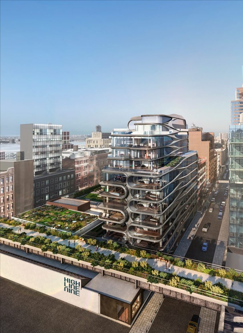 Galleries beneath Zaha Hadid's building on the Highline, by Related