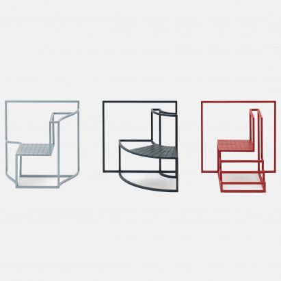 Andrea Ponti models chair series on Hong Kong’s urban architecture