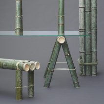 Soba bamboo furniture by Stefan Diez naturally changes colour over time