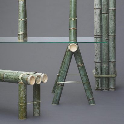 Soba bamboo furniture by Stefan Diez naturally changes colour over time