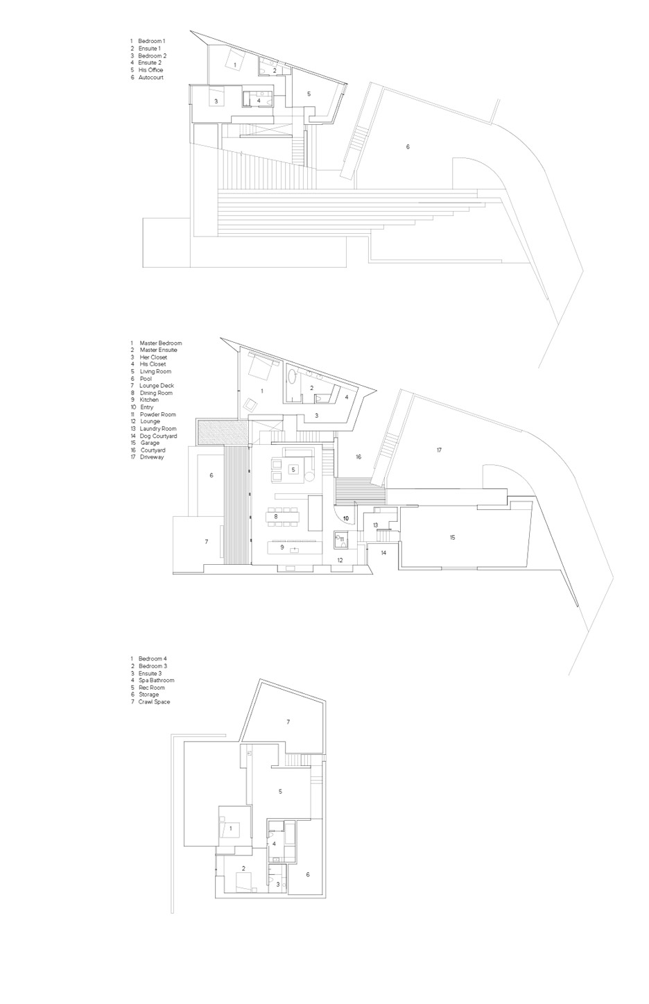 Plan of Sunset House by McLeod Bovell Modern Houses