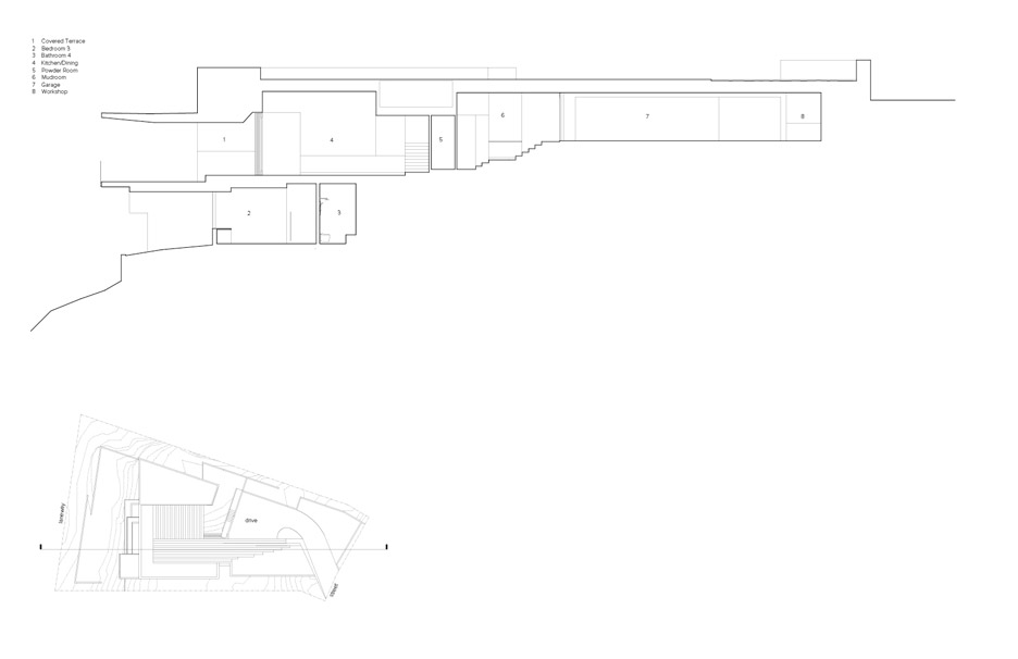 Section of Sunset House by McLeod Bovell Modern Houses