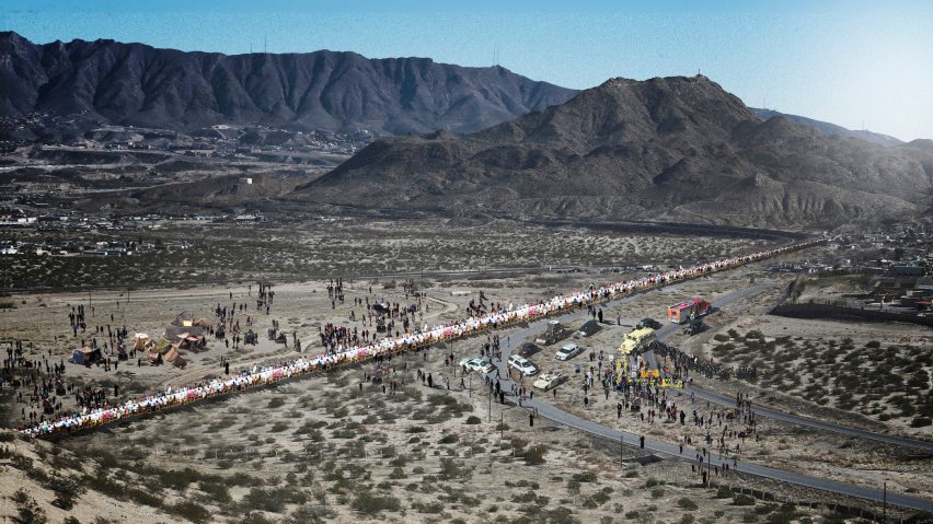 No-To-Scale imagines Trump's wall as a 1,954-mile-long dinner table
