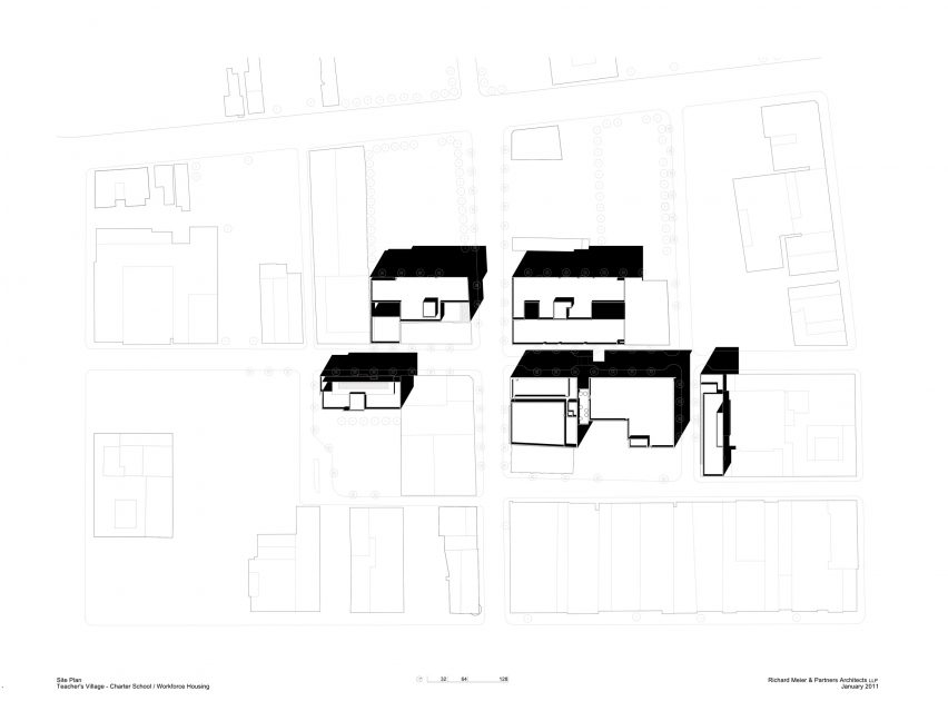 Site plan for Teacher's Village by Richard Meier and partners