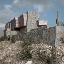 Frank Lloyd Wright's Rose Pauson House, visualised by David Romero