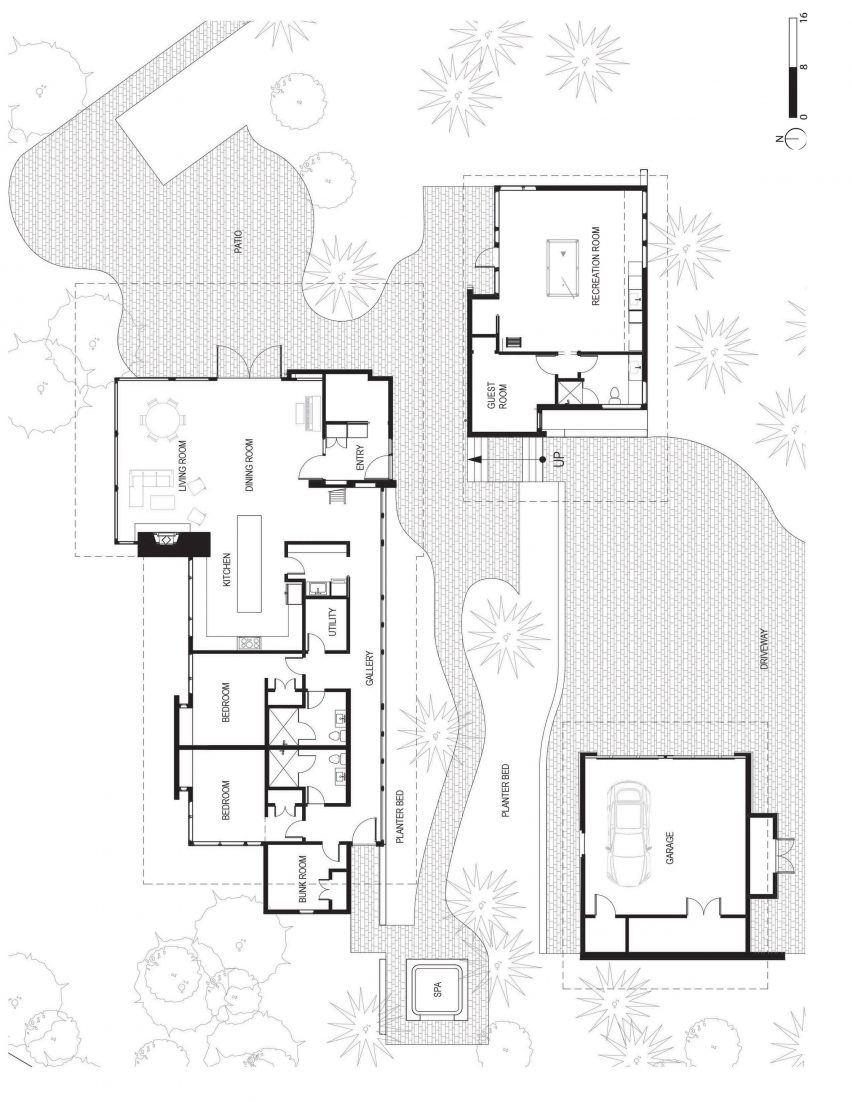 Plan of Tumble Creek Cabin by Coates Design