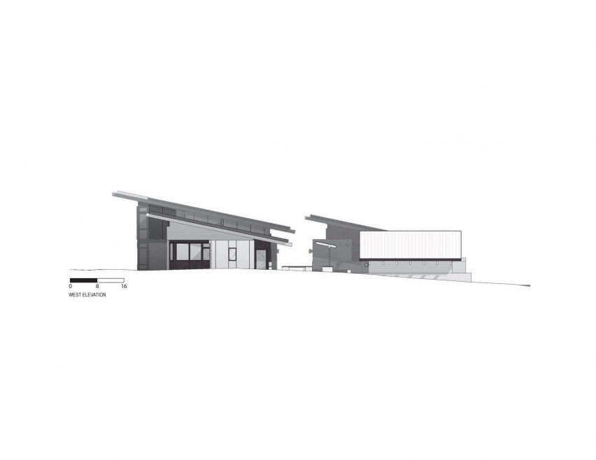 Elevation of Tumble Creek Cabin by Coates Design