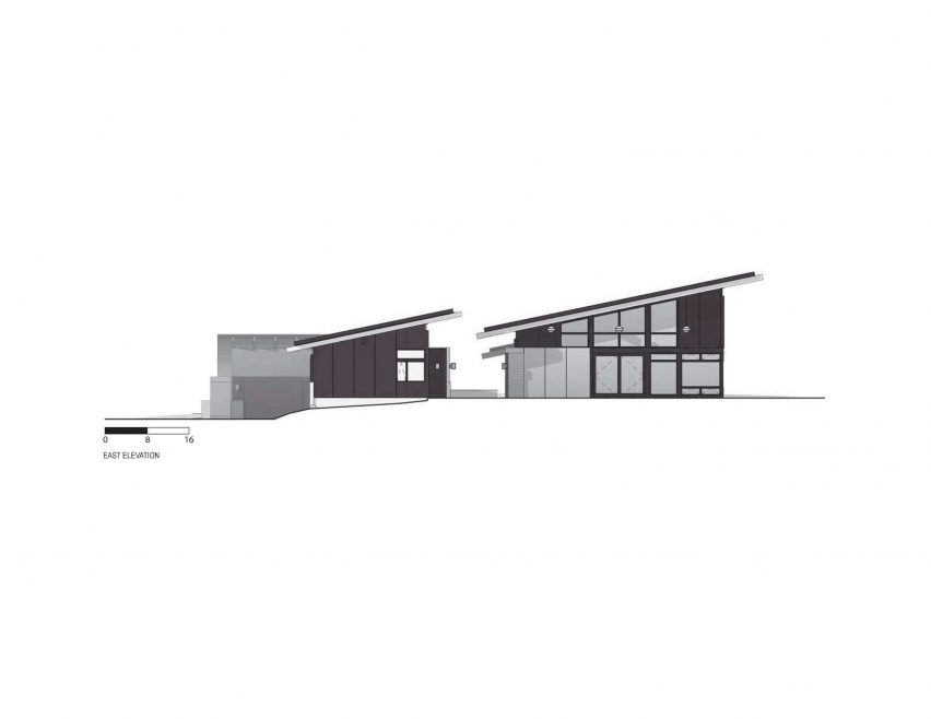 Elevation of Tumble Creek Cabin by Coates Design