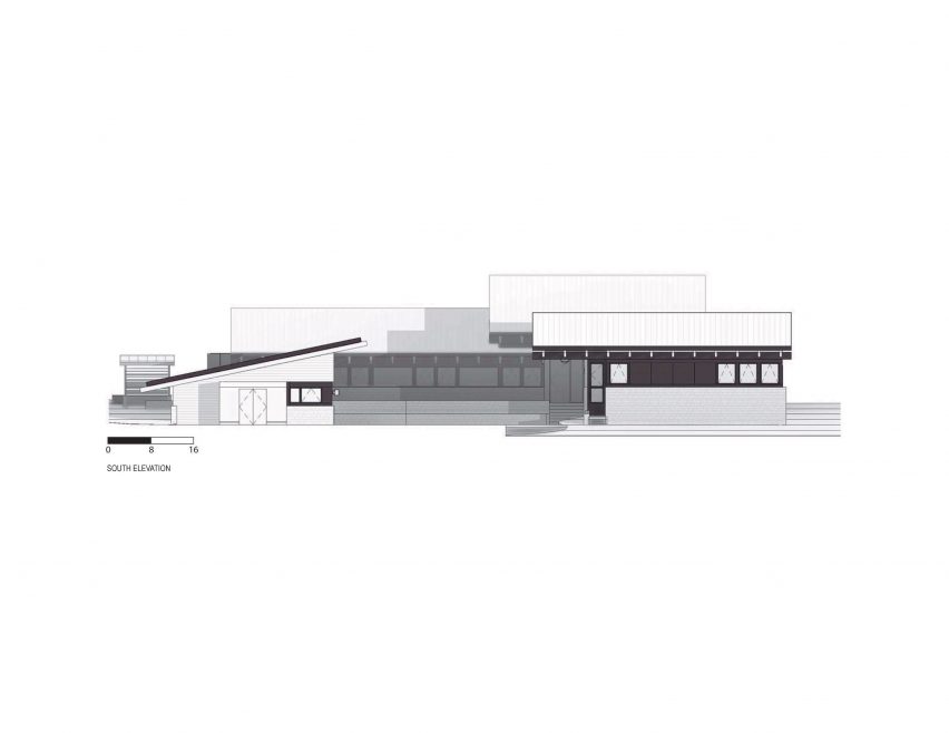Elevation of Tumble Creek Cabin by Coates Design