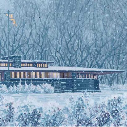 Unbuilt Banff Pavilion - Frank Lloyd Wright Revival Initiative
