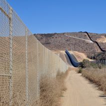 US Mexico double fence border