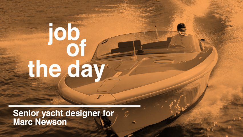Job of the day: senior yacht designer for Marc Newson