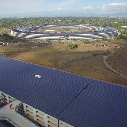 Drone footage captures Apple Park as it prepares to welcome employees