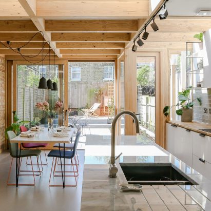 Nimtim adds pergola-like extension to 1950s terrace in south London