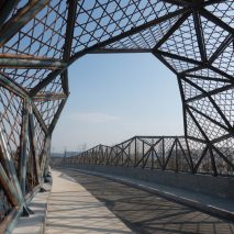 Latticed bamboo bridge by Mimesis Architecture Studio references Jiangsu’s craft traditions