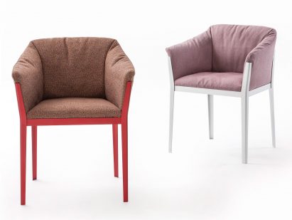 Ronan and Erwan Bouroullec have designed an aluminium-framed dining chair called Cotone for their first collaboration with Cassina