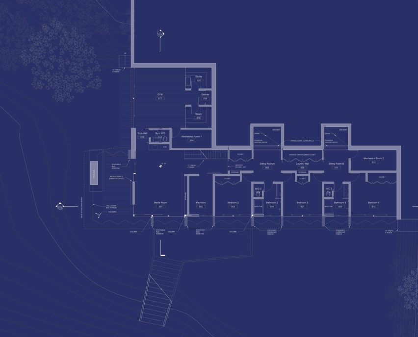 Plan of Chilmark House by Organschi and Schiller