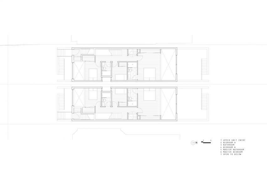 Plan of Double Duplex by Batay-Csorba Architects