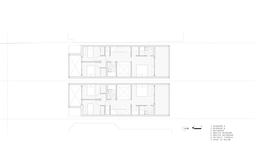 Plan of Double Duplex by Batay-Csorba Architects