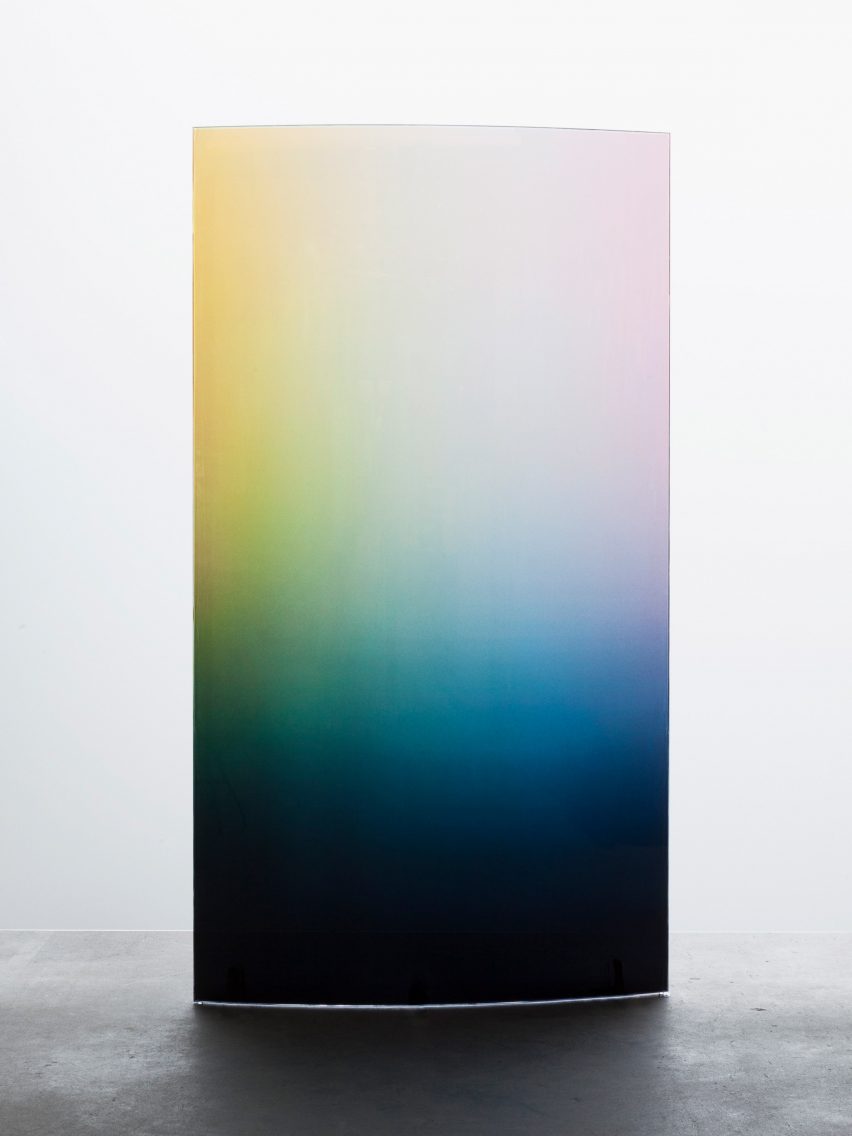 Ombre glass screens and chairs by Germans Ermičs
