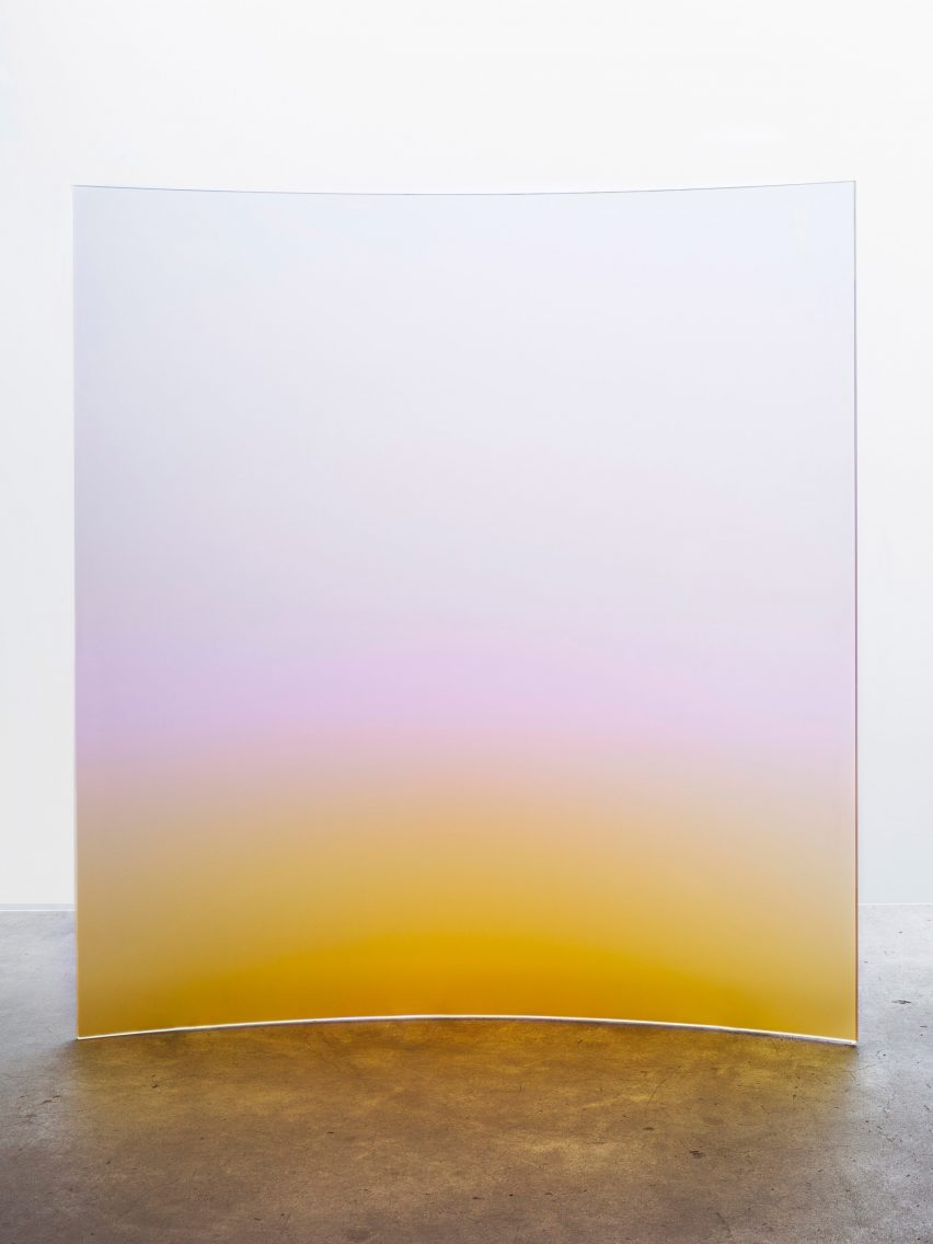Ombre glass screens and chairs by Germans Ermičs