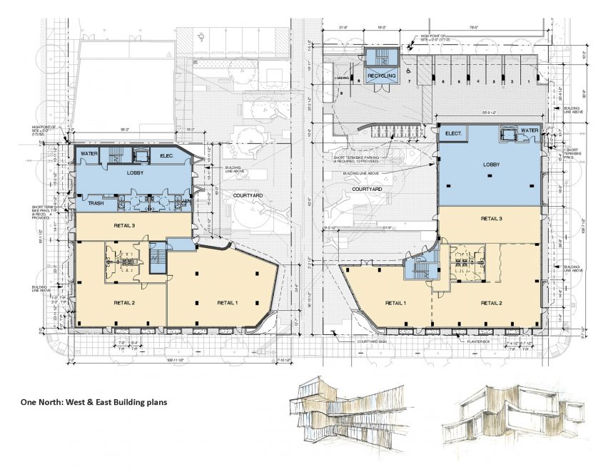 Plan for One North offices by Holst Architecture
