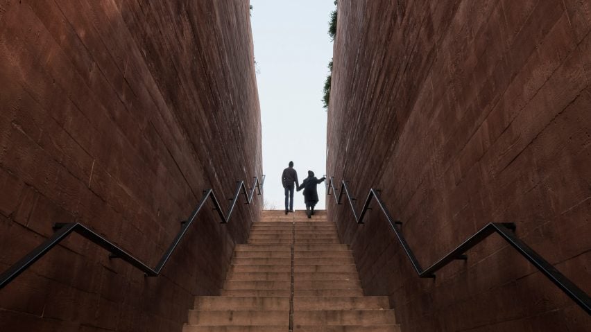 BBGK Architekci uses stained concrete walls to create Katyn Museum inside Warsaw barbican
