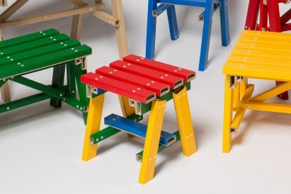 Lumber side table by designstudio PESI at Milan design week