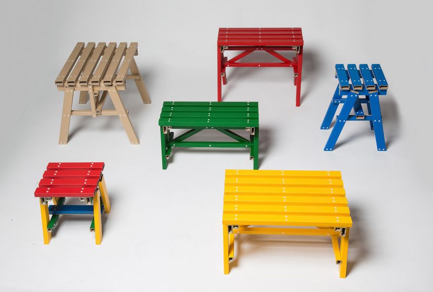 Lumber side table by designstudio PESI at Milan design week
