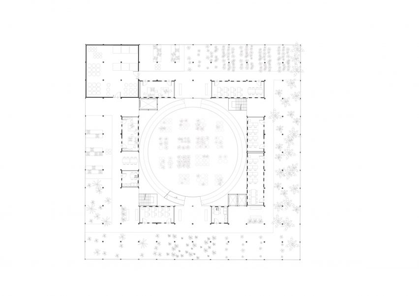 Plan of Mashambas Skyscraper by Lipiński and Frankowski
