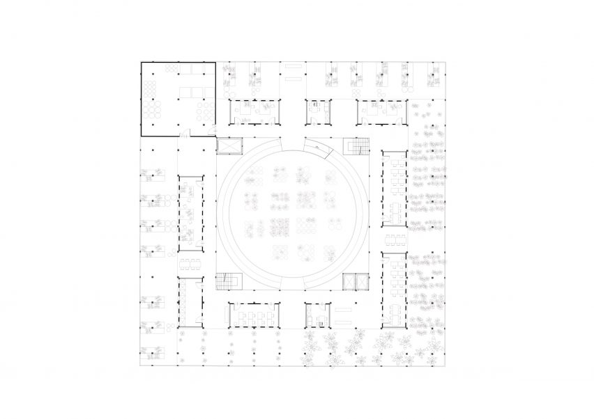 Plan of Mashambas Skyscraper by Lipiński and Frankowski