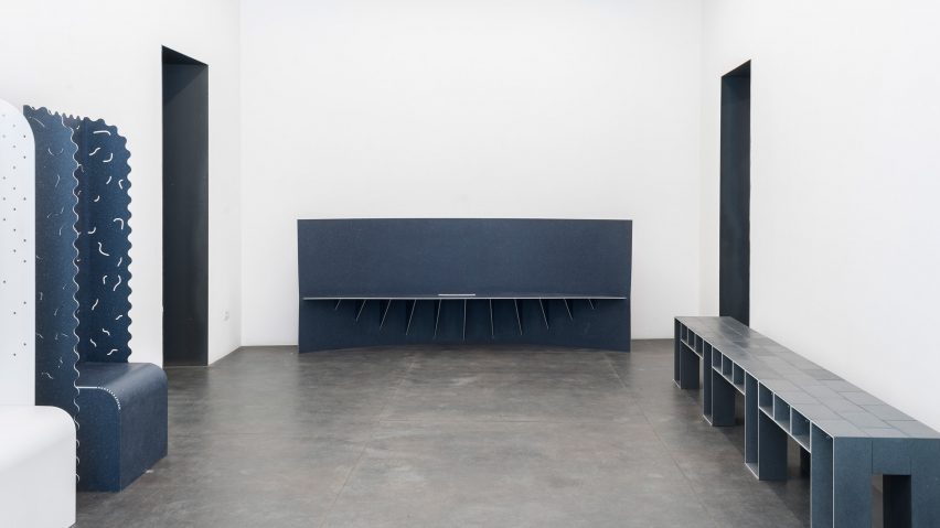 Max Lamb creates 12 benches from discarded textiles for Really installation