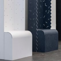 Max Lamb creates 12 benches from discarded textiles for Really installation