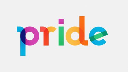 A rainbow font created to celebrate Pride