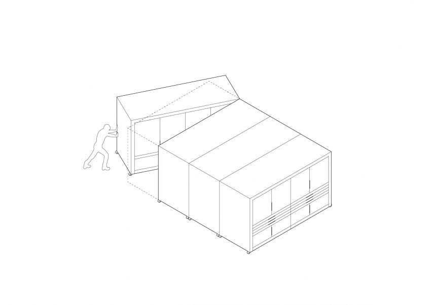 Diagram for office space for three companies by Only If