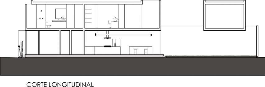 Section of Casa Mezquite by BAG Arquitectura