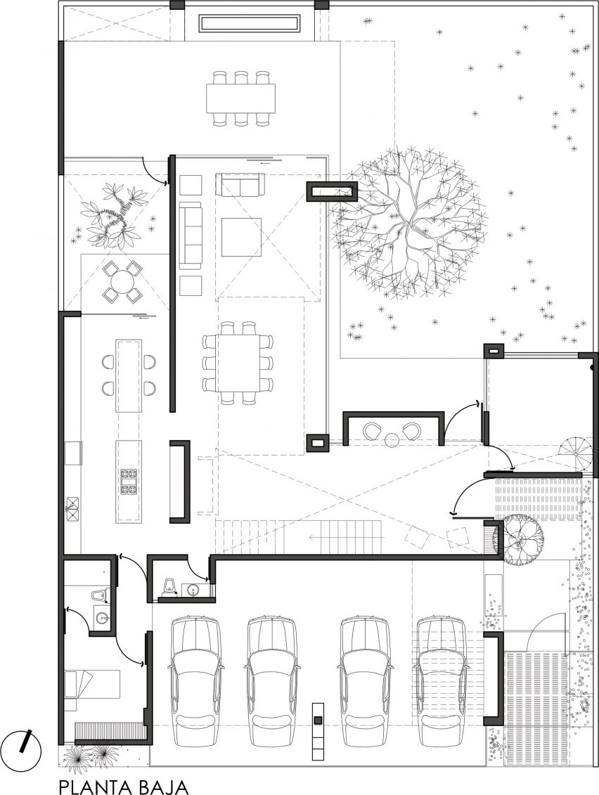 Plan of Casa Mezquite by BAG Arquitectura