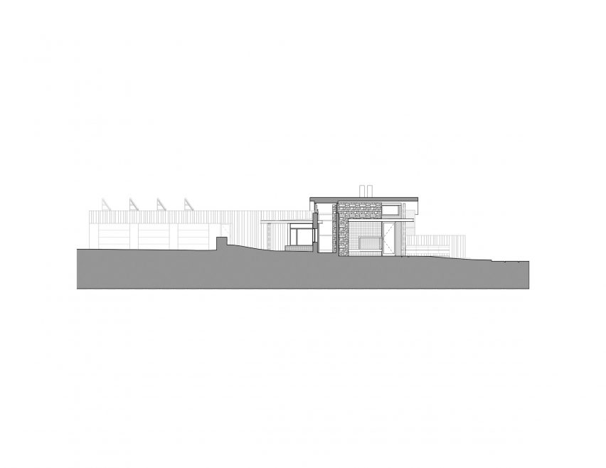 Section of Gambel Oaks Ranch by CCY Architects