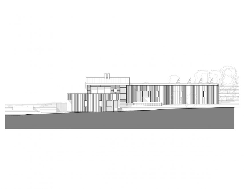 Elevation of Gambel Oaks Ranch by CCY Architects