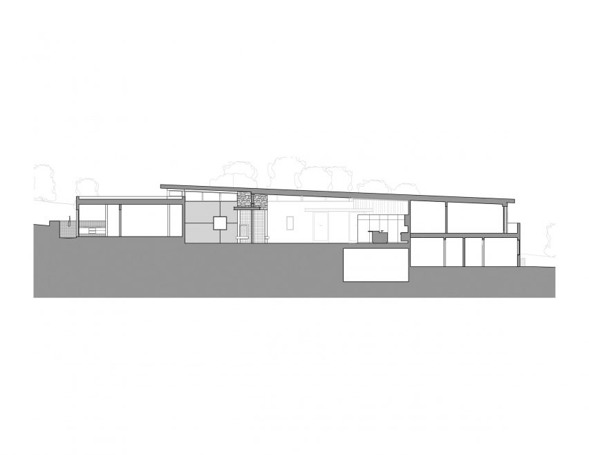 Section of Gambel Oaks Ranch by CCY Architects