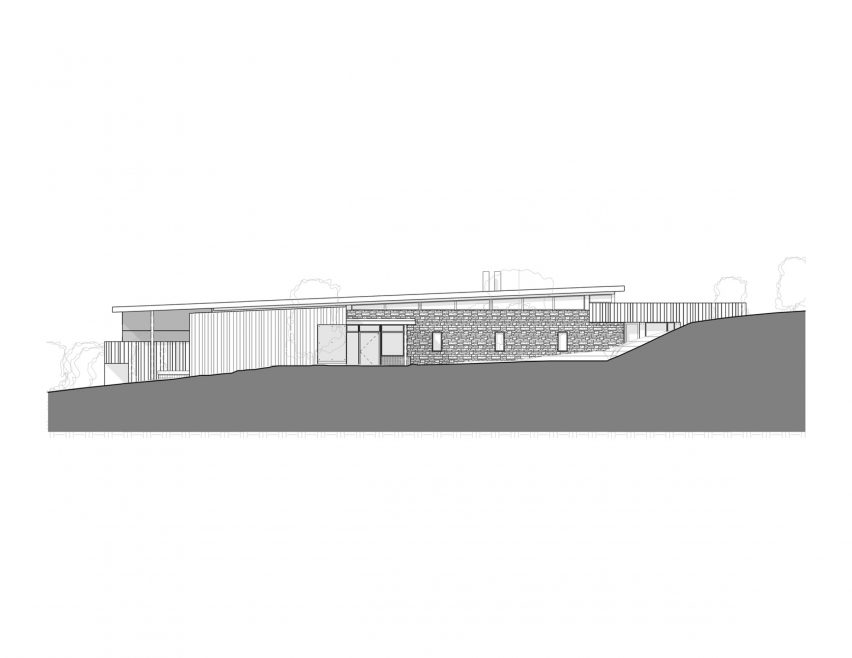 Elevation of Gambel Oaks Ranch by CCY Architects
