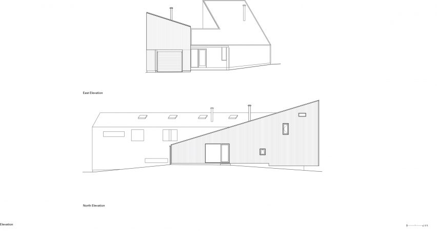 Elevation of Putney Mountain House by Kyu Sung Woo Architecture