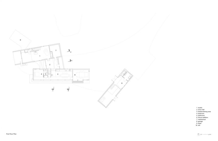 Plan for Putney Mountain House by Kyu Sung Woo Architecture