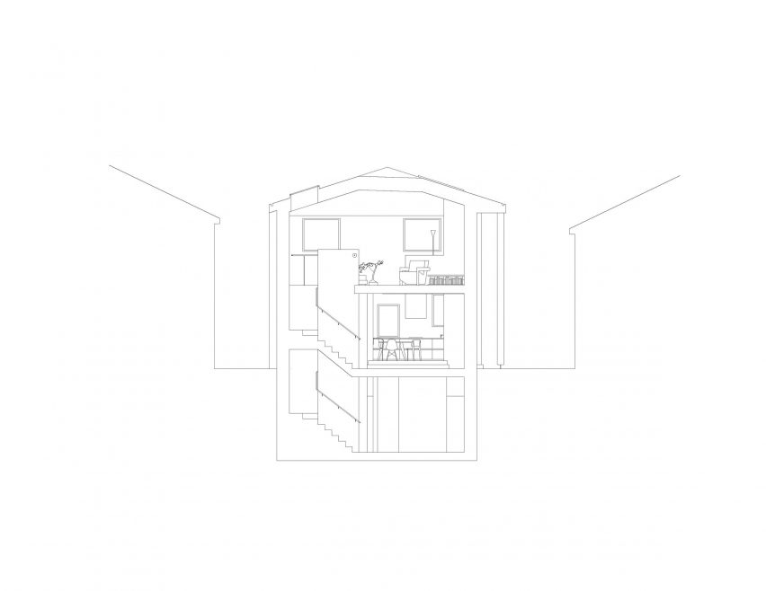 Section of Semblance House by the Office of Adrian Phiffer