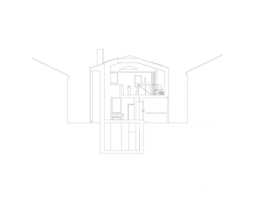 Section of Semblance House by the Office of Adrian Phiffer