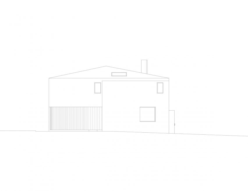Elevation of Semblance House by the Office of Adrian Phiffer